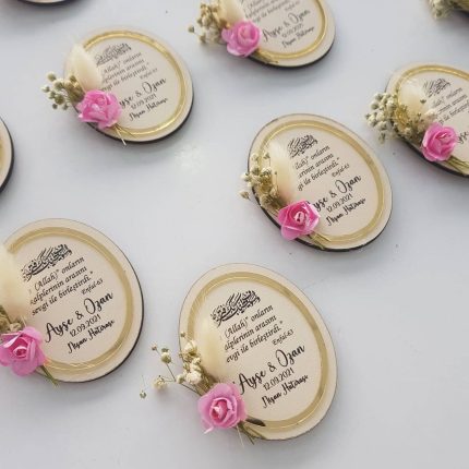 Oval Ahşap Nikah Şekeri