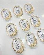 Pleksi Uv Baskılı Nikah Şekeri - Çiçekli