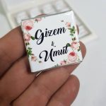 Pembe Gül Temalı Madlen Çikolata