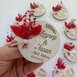 Ahşap Kesim Yuvarlak Nikah Şekeri