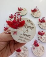 Ahşap Kesim Yuvarlak Nikah Şekeri