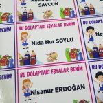 Sınıf Dolap Etiketi