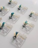 Pleksi Şeffaf Gümüş İsimli Nikah Şekeri