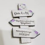 Ahşap Yön Temalı Nikah Şekeri