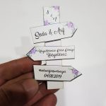 Ahşap Yön Temalı Nikah Şekeri