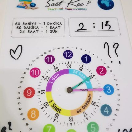 Yaz - Sil Saatleri Öğreniyorum Tableti