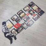 Atatürk Köşesi Film Şeridi - 3 Lü Resimli Sabit Çerçeve