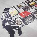 Atatürk Köşesi Film Şeridi - 3 Lü Resimli Sabit Çerçeve