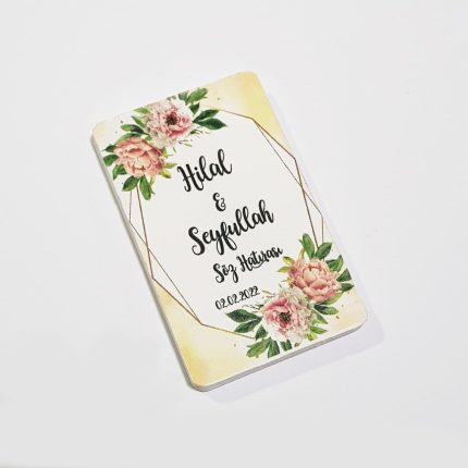 Doğal Taş Magnet - Nikah Şekeri Tasarım-04
