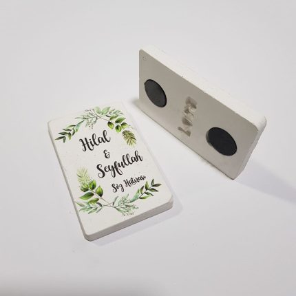 Doğal Taş Magnet - Nikah Şekeri Tasarım-05