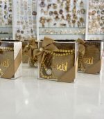Asetat Kutuda Mini Kadife Kuran - Oval İncili - Hediyelik