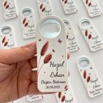 Uzun Açacak Magnet - Bordo Pamuk Otu Temalı
