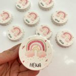 Gök Kuşağı Temalı Yuvarlak Açacak Magnet