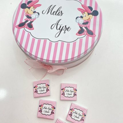 Teneke Kutu İçerisinde Minnie Mause Temalı Çikolata