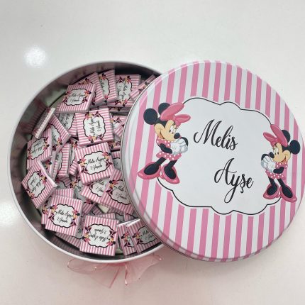 Teneke Kutu İçerisinde Minnie Mause Temalı Çikolata