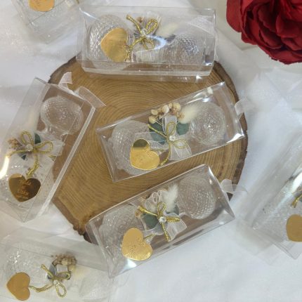 Lüks Oval Tepeli Cam Şişe Nikah Şekeri