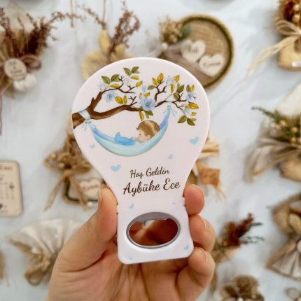 Sallanan Bebek Temalı Mavi Balon Magnet