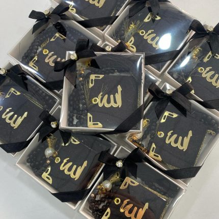 Asetat Kutuda Mini Kuran - Pırlanta Taşlı - Siyah
