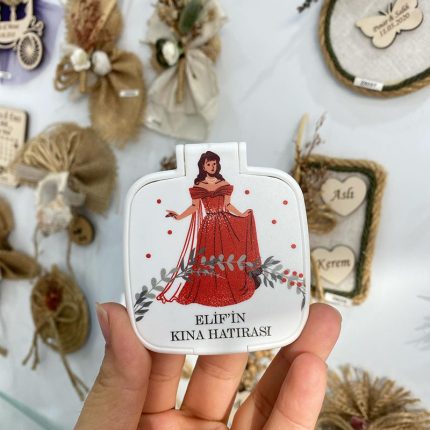 Kına Temalı Plastik Ayna Nikah Şekeri