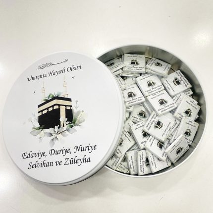 Teneke Kutu İçerisinde Kabe Temalı Madlen Çikolata