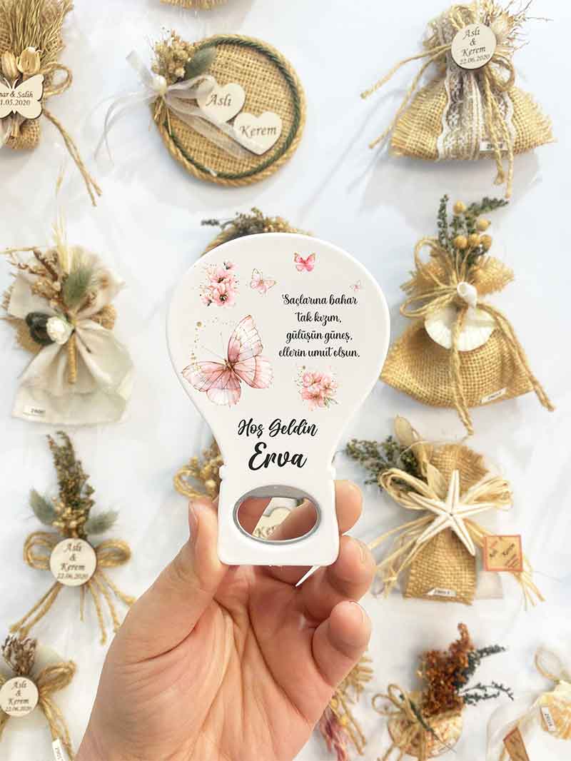 kelebek Balon Açacak Magnet - Kelebek Temalı