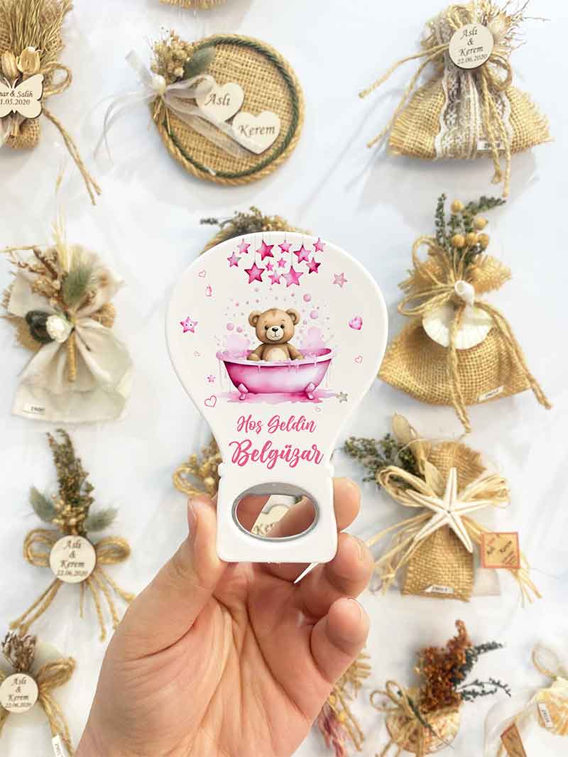 kuvet Balon Açacak Magnet - Küvetli Teddy Temalı