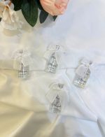 Metal Kapaklı Cam Şişe Nikah Hediyeliği-Gümüş