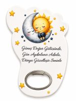 Ay ve Güneş Temalı Hoş Geldin Bebek Açacak Magnet